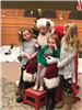 Santa Claus and little girls