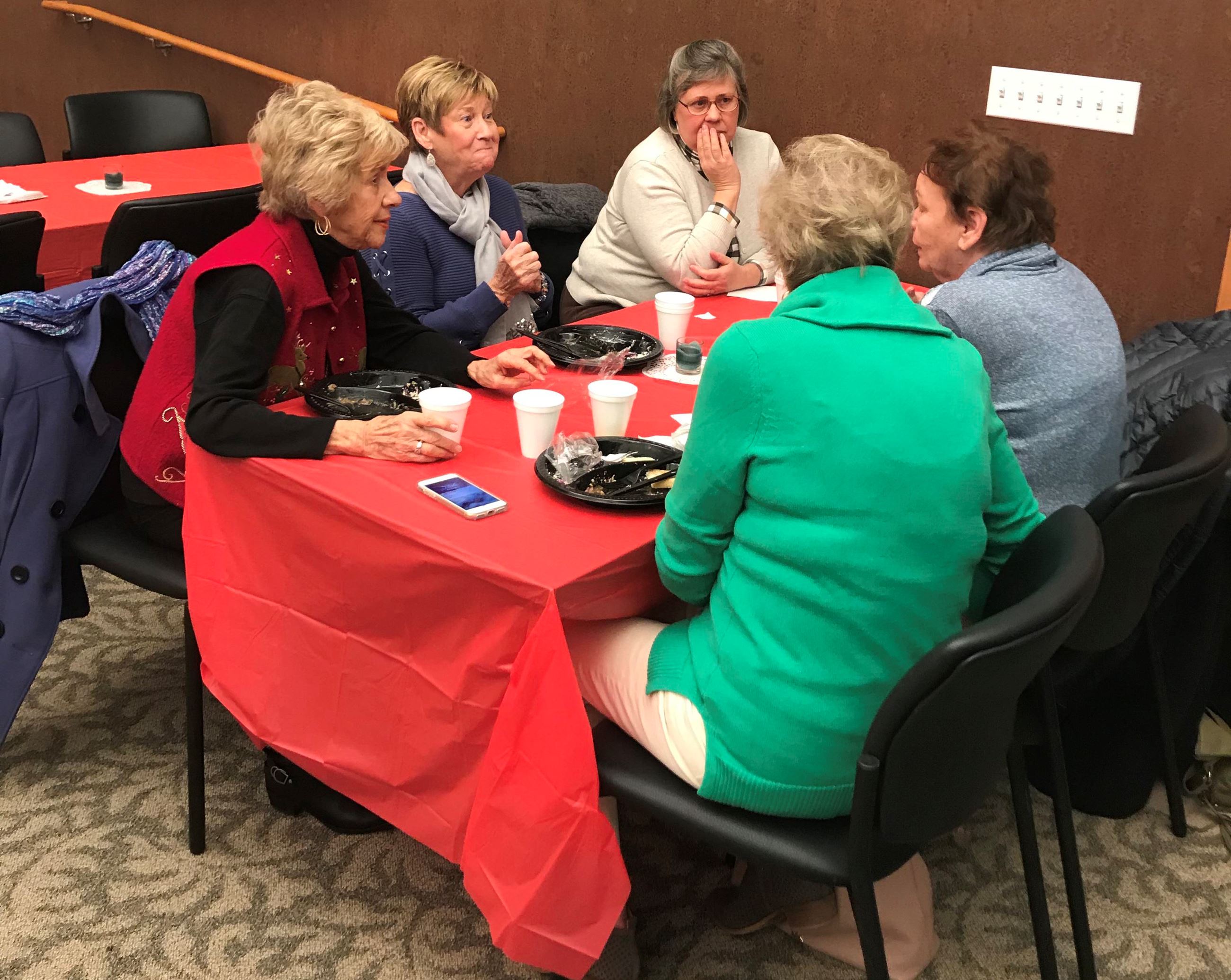 Ladies enjoying the dinner