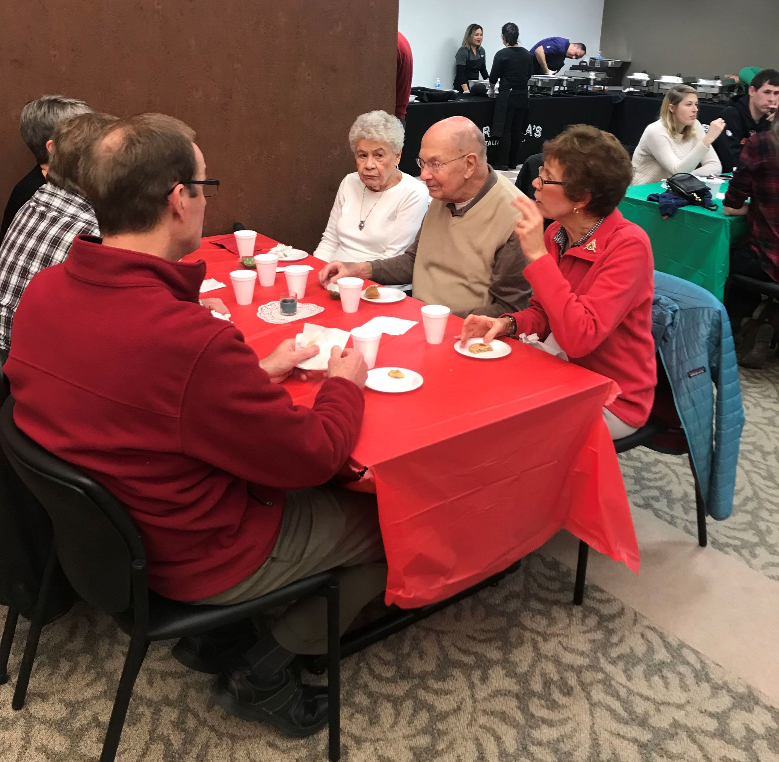 Friends enjoying the dinner